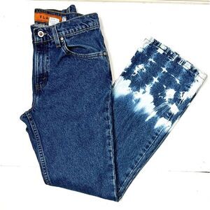 Vintage 90’s Levi’s Silver Tie  Dye  Flare Jeans